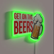 Load image into Gallery viewer, Vibrant neon light-up sign beckons you to grab another beer.
