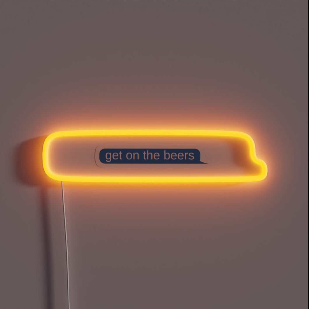 Eye-catching RGB LED beer bar sign with neon glow effects