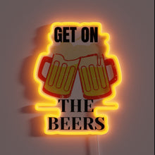 Load image into Gallery viewer, Brighten Your Bar with This Fun Get on Beer Sign