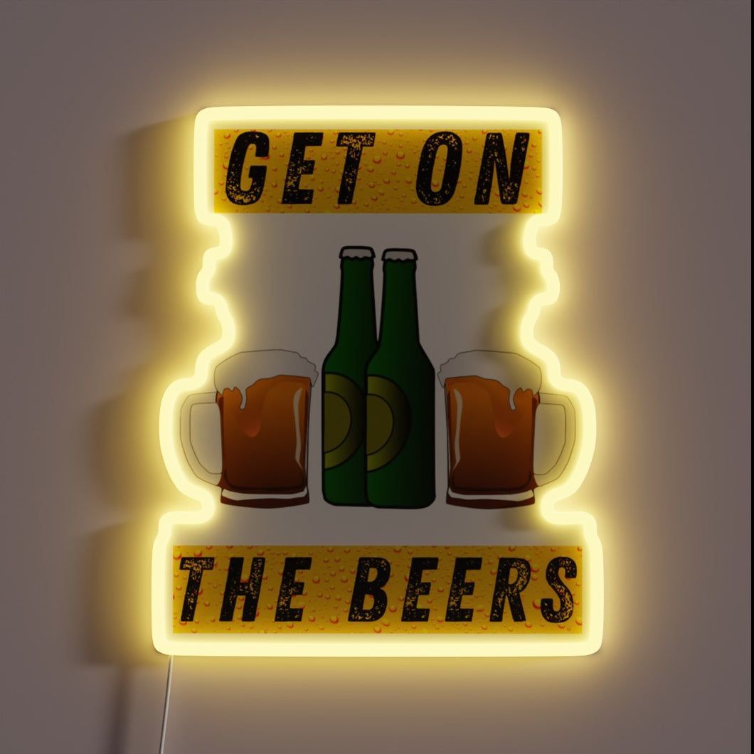 Neon Beer Sign with RGB LED Lighting Technology Display