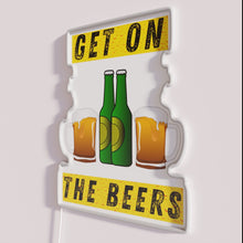 Load image into Gallery viewer, Neon Beer Sign with Color Changing LED RGB Lighting Features