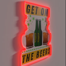 Load image into Gallery viewer, RGB Neon Sign: Beer Themed Bar Decor with Humorous Warning Message