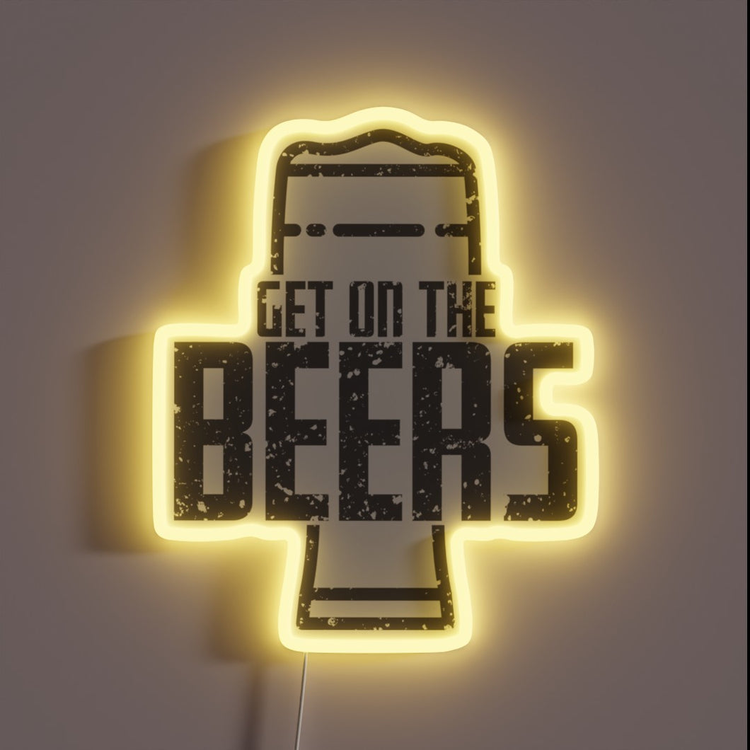 Vibrant RGB LED Sign Lights Up Your Bar Decorations.