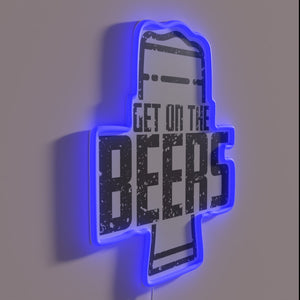 Get on the Beers: A Fun Neon Bar Sign Option