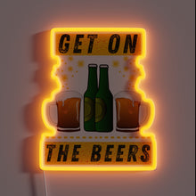 Load image into Gallery viewer, Vibrant RGB Neon Sign Illuminates Your Space with Hilarious Beer Theme