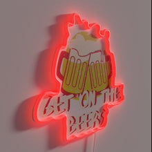 Load image into Gallery viewer, Get on the beers RGB programmable neon bar decor sign