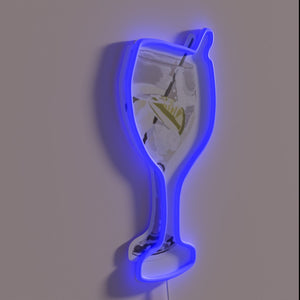 Add a touch of sophistication with a gin glass neon sign.
