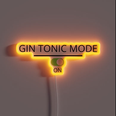 Gin and Tonic Mode - Vibrant Neon Bar Sign Accents