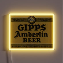 Load image into Gallery viewer, Vibrant amber-colored Gippsland Brewery Amberlin Beer illuminated LED neon sign.