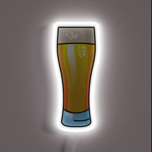 Load image into Gallery viewer, Neon illuminated glass of beer with vibrant RGB color glow