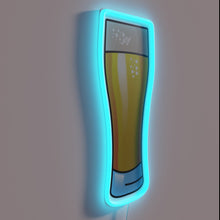 Load image into Gallery viewer, Neon bar decor with colorful glass of beer design