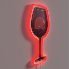 Load image into Gallery viewer, Red wine lovers will adore this vibrant neon bar decoration.