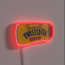 Load image into Gallery viewer, Neon &#39;God Bless This Tea&#39; Sign with Vibrant Rainbow Color Effects