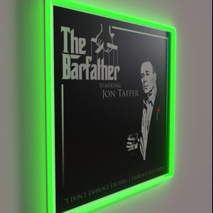Vintage style Godfather Bar rescue neon sign with RGB lighting