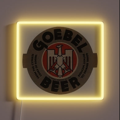 Vibrant LED beer-themed neon decoration with colorful RGB lighting effects.