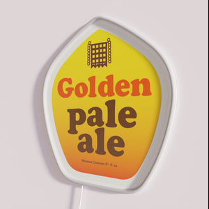 RGB Color Changing Golden Ale Bar Pub Neon Sign Lighting