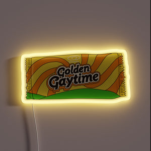 Aussie Classic Iconic Treat Golden Gaytime Neon Sign Illumination Display