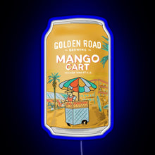Load image into Gallery viewer, Golden Road Mango Cart RGB neon sign blue