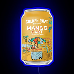 Golden Road Mango Cart RGB neon sign blue
