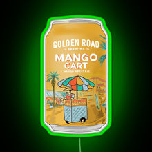Load image into Gallery viewer, Golden Road Mango Cart RGB neon sign green