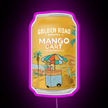 Load image into Gallery viewer, Golden Road Mango Cart RGB neon sign  pink