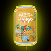 Load image into Gallery viewer, Golden Road Mango Cart RGB neon sign yellow