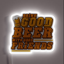 Load image into Gallery viewer, Vibrant neon sign bringing warmth to good beer friendships.