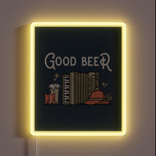 Load image into Gallery viewer, Vibrant neon bar decoration with colorful beer bottle design.