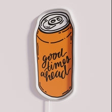Load image into Gallery viewer, Vibrant Beer Bar Sign with Good Times Ahead Colorful Neon Lighting