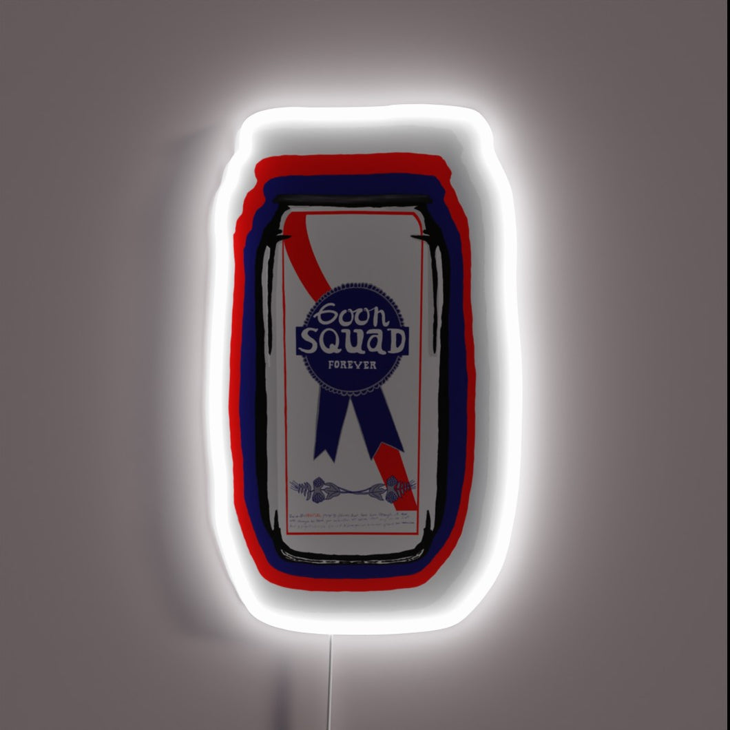 Gleaming neon goon squad logo with vibrant RGB color accents