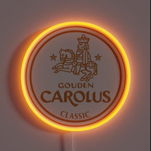 Load image into Gallery viewer, Golden Belgian beer tribute in vibrant RGB electric glow.