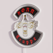 Load image into Gallery viewer, Vibrant neon sign featuring iconic &#39;Grain Troop&#39; logo in RGB colors.