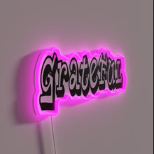 Load image into Gallery viewer, Gratitude Vibes Only: Inspirational Grateful Quote in Bold Neon Style