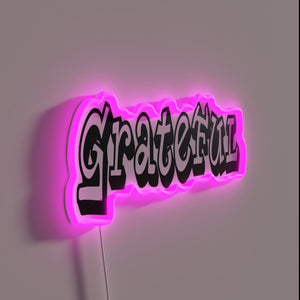 Gratitude Vibes Only: Inspirational Grateful Quote in Bold Neon Style