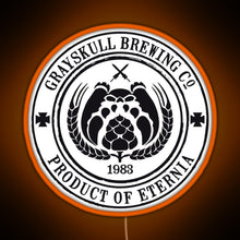 Load image into Gallery viewer, Grayskull Brewing Company RGB neon sign orange