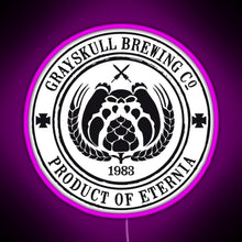 Load image into Gallery viewer, Grayskull Brewing Company RGB neon sign  pink