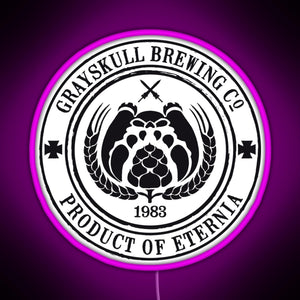 Grayskull Brewing Company RGB neon sign  pink