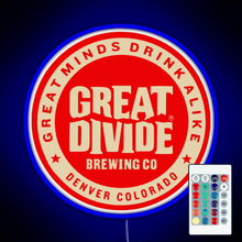 Load image into Gallery viewer, Great Divide Brewing Co Logo RGB neon sign remote