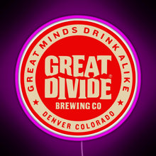 Load image into Gallery viewer, Great Divide Brewing Co Logo RGB neon sign  pink
