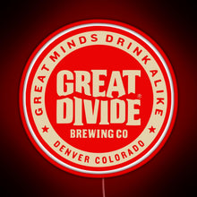 Load image into Gallery viewer, Great Divide Brewing Co Logo RGB neon sign red