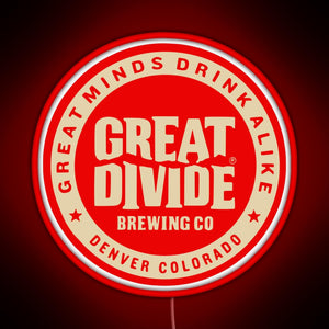Great Divide Brewing Co Logo RGB neon sign red