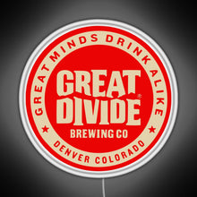 Load image into Gallery viewer, Great Divide Brewing Co Logo RGB neon sign white 
