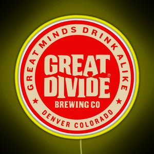 Great Divide Brewing Co Logo RGB neon sign yellow
