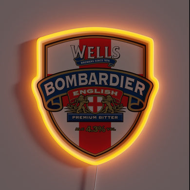 Electric beer enthusiast decor with bold neon skull design glow