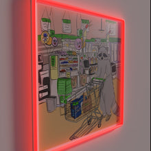 Load image into Gallery viewer, Grocery Shopping Essentials in Bold Colorful Neon Sign Letters
