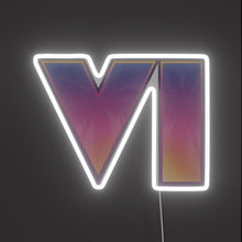 Load image into Gallery viewer, Gta 6 Vice City RGB neon sign, front view lit, printed on acrylic
