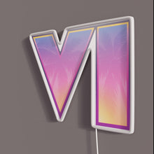 Load image into Gallery viewer, Gta 6 Vice City RGB neon sign, side view with lights off showing acrylic backing and LED tube