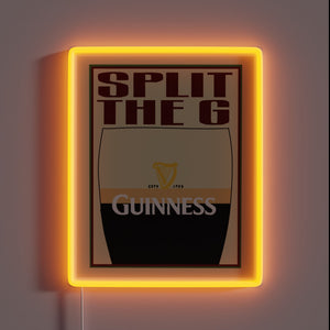 Ireland's Iconic Stout Brand Illuminated in Vibrant Neon RGB Colors