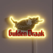Load image into Gallery viewer, RGB Neon Sign Featuring Iconic Beer Label of Gulden Draak