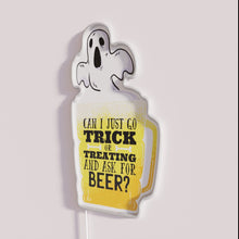 Load image into Gallery viewer, Vibrant Halloween-themed beer bar decor with colorful RGB LED lighting